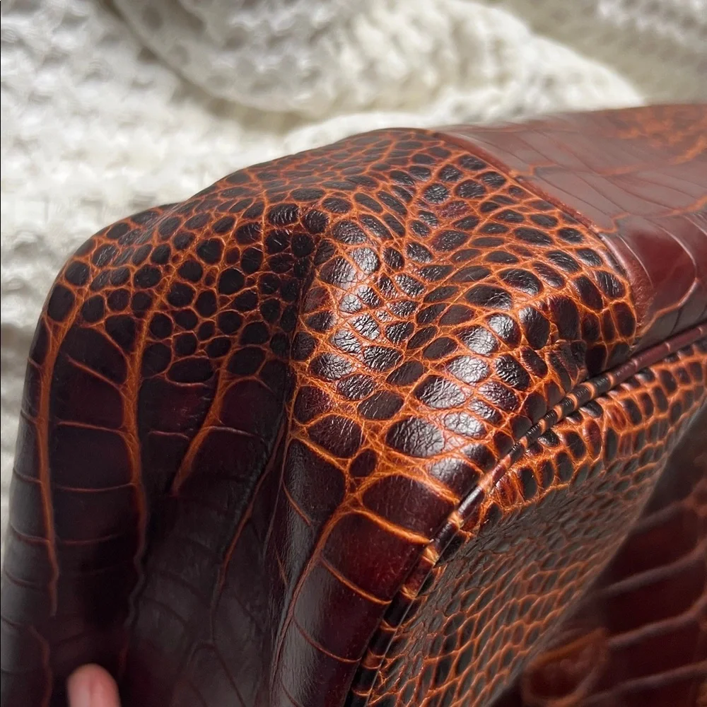 Longchamp croc embossed leather tote - Picture 9 of 11